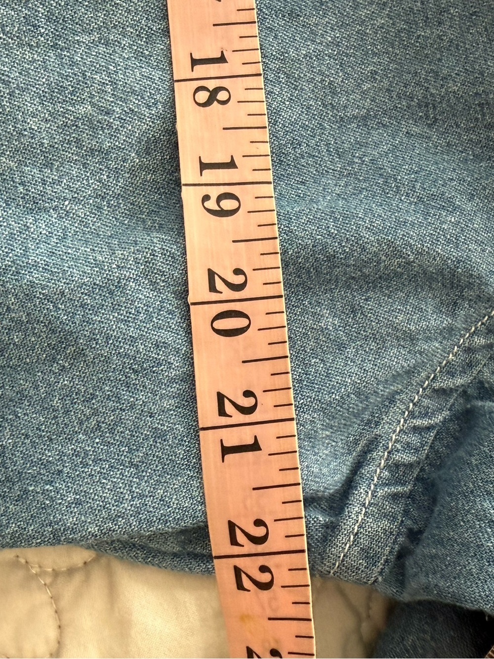 Upcycled Denim Patchwork Shirt Shacket Medium to XL - Picture 8 of 9